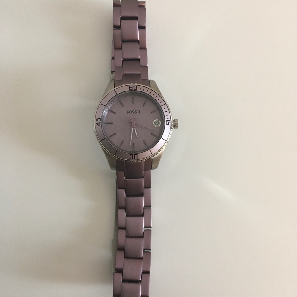 Ladies Purple Fossil Watch